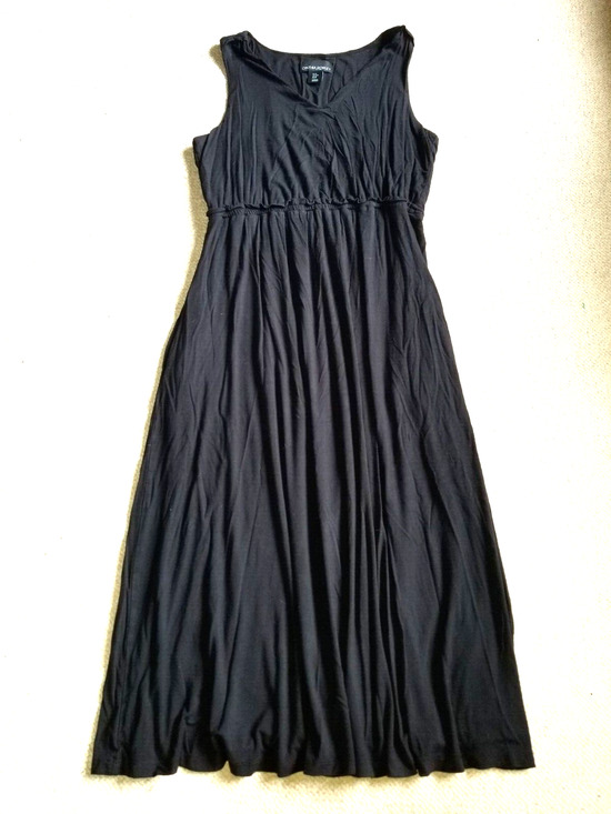 Cynthia Rowley Dresses & Skirts - Womens Dress-CYNTHIA ROWLEY-black knit V-neck empire maxi flowy minimalist-M